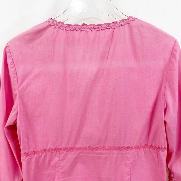 CYNTHIA STEFFE Pink V-Neck 3/4 Sleeve Blouse - Picture 8 of 9